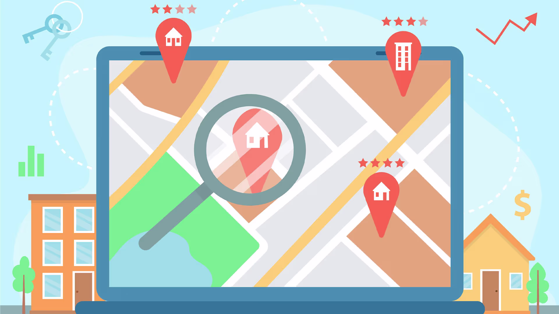 Bildschirm zeigt ein vollständig ausgefülltes Google Unternehmensprofil eines Frankfurter Unternehmens.